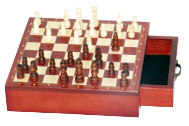 Coffret échecs magnétique tiroir - 19,5 cm
